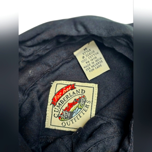 Vintage Cumberland Outfitters Western Black Fringe Tassle Longsleeve Pearl Snap - Picture 11 of 11